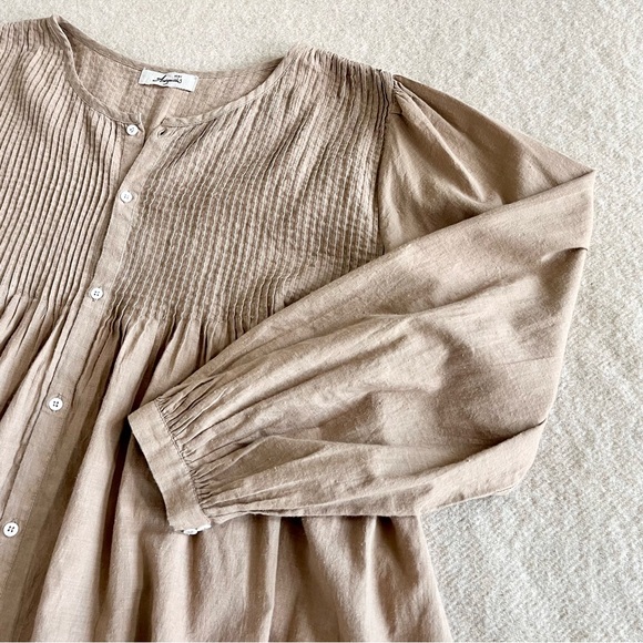 Ichi antiquites hand dyed cotton khadi pintuck shirt - Picture 7 of 12